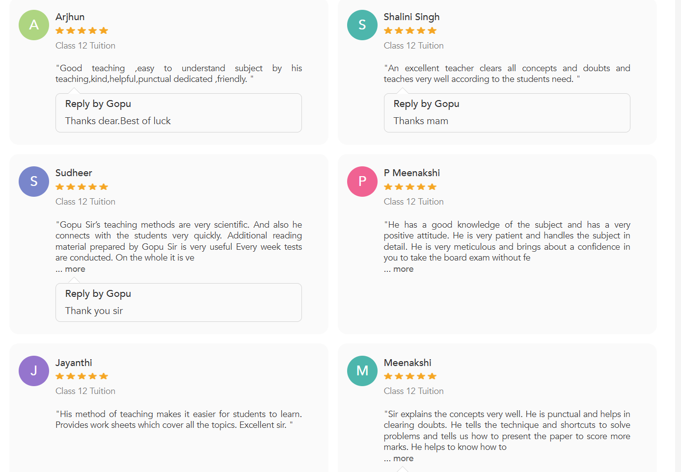 Verified parent reviews for EDU KART Tuition on UrbanPro